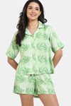 Zivame 2 Mile Fashion Woven Shorts Set - Opaline Green — thumbnail 2